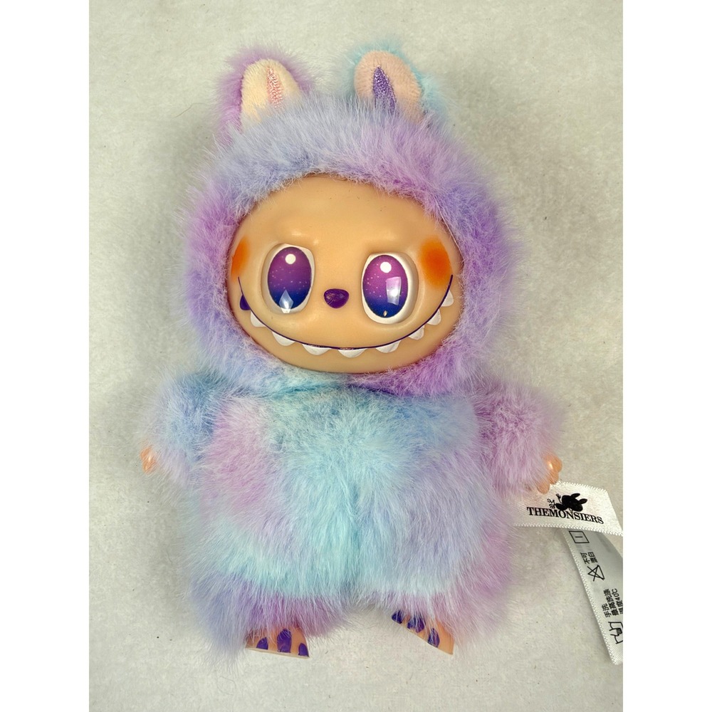 Authentic Pop Mart Labubu The Monsters Plush Pendant – Pastel Purple/Blue